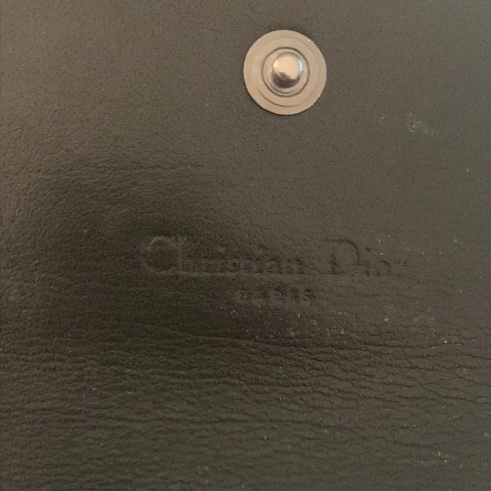 Dior vintage-1990’s Black Monogram continental wallet with Silver Buckle clasp